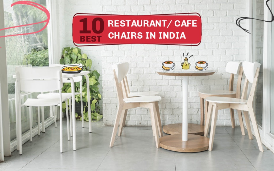 An image featuring 10 different types of chairs for restaurants, hotels, and cafes in India. The chairs are stylish, comfortable, and functional, and they are presented in an aesthetically pleasing arrangement.