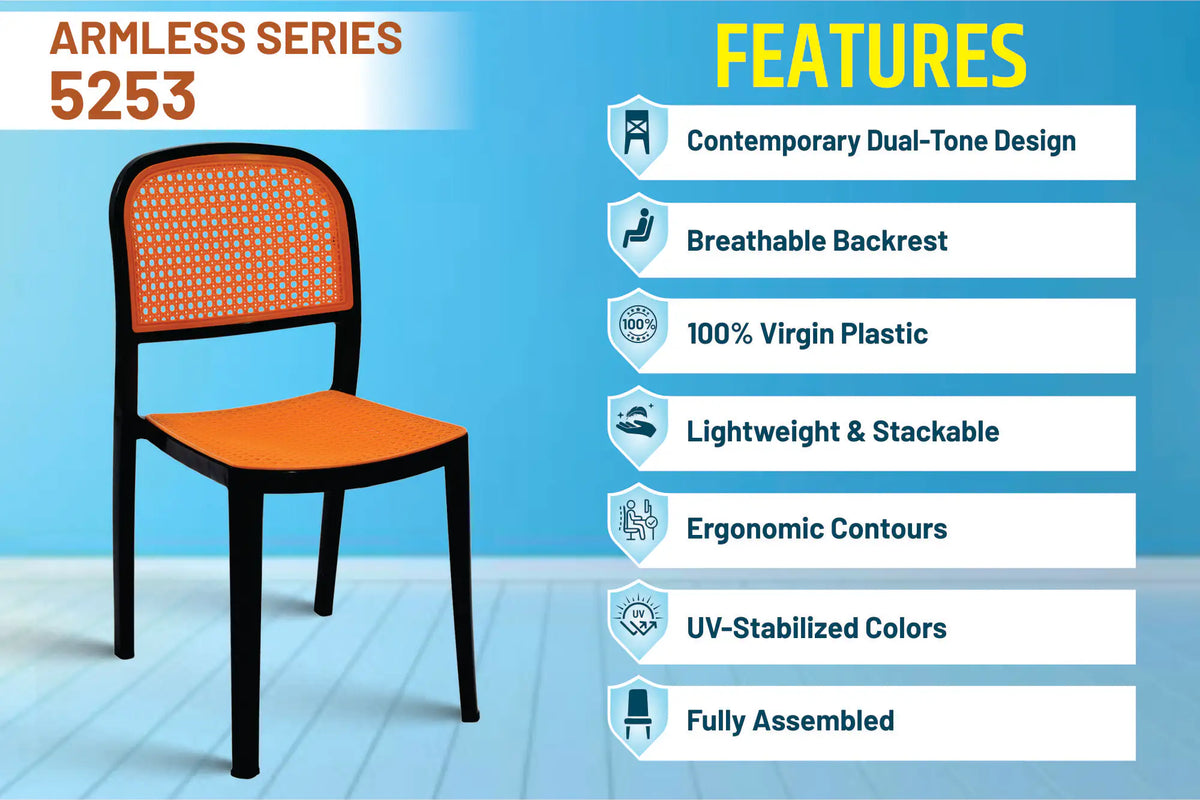 Italica 5253 Armless Plastic Chair