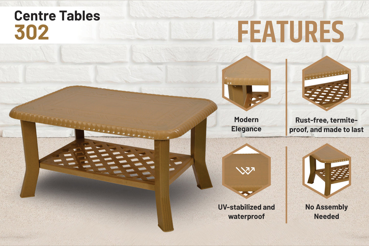 Kisan 302 Plastic Centre Table