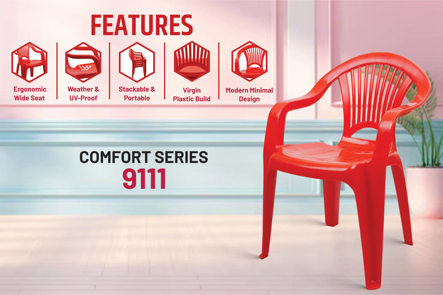Italica 9111 Comfort Plastic Chair