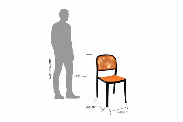 Italica 5253 Armless Plastic Chair