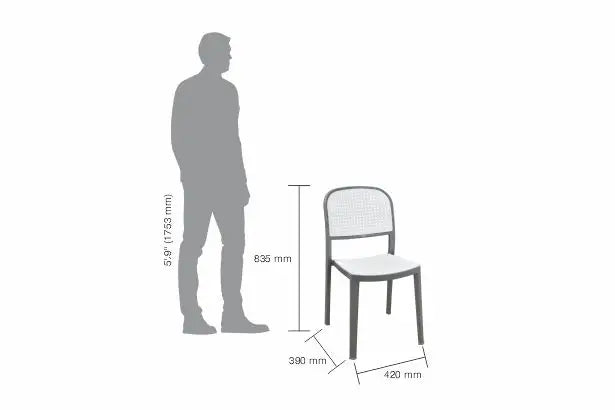 Italica 5253 Armless Plastic Chair