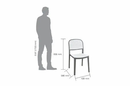 Italica 5253 Armless Plastic Chair