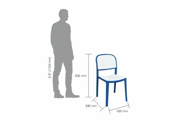 Italica 5253 Armless Plastic Chair