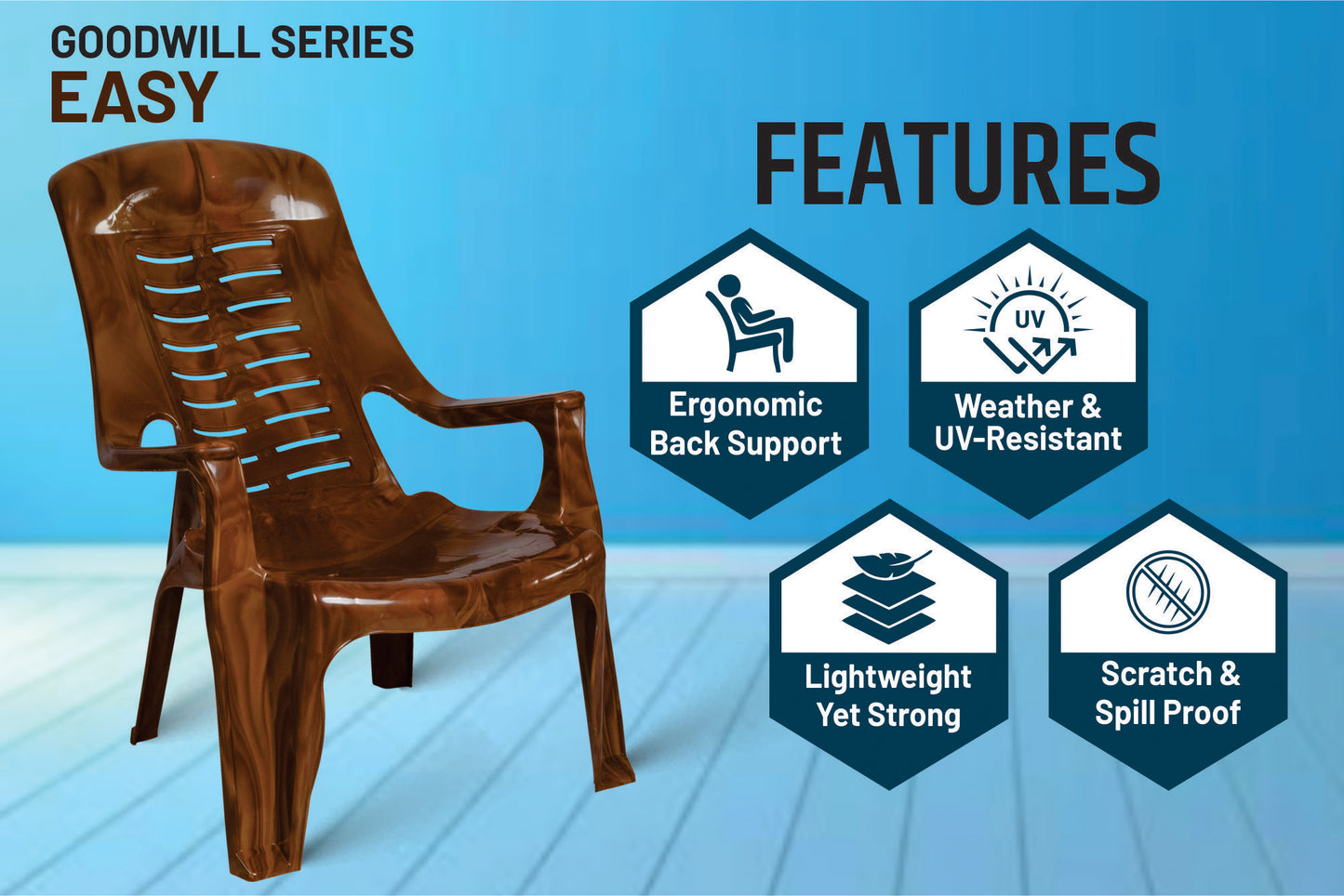 Kisan Easy GoodWill Plastic Chair