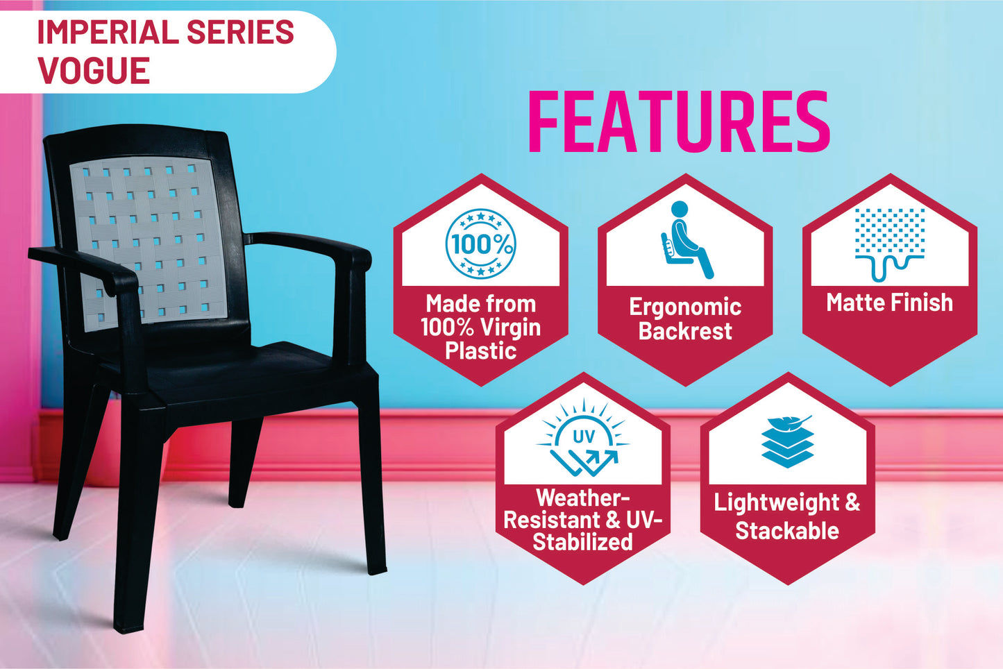 Kisan Vogue Imperial Plastic Chair