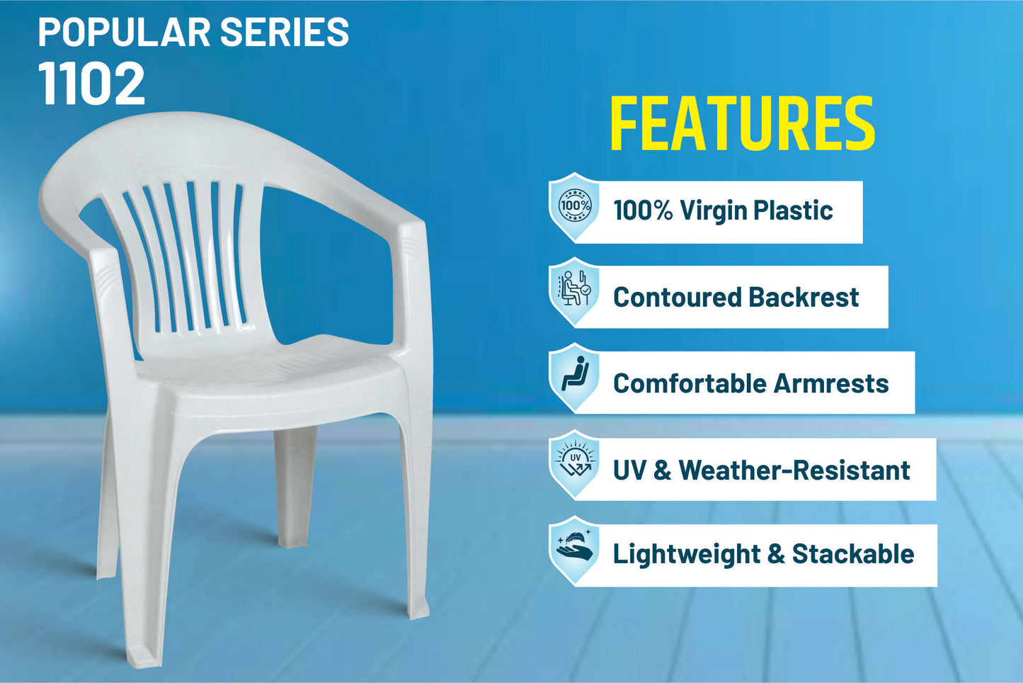 Kisan 1102 Popular Plastic Chair