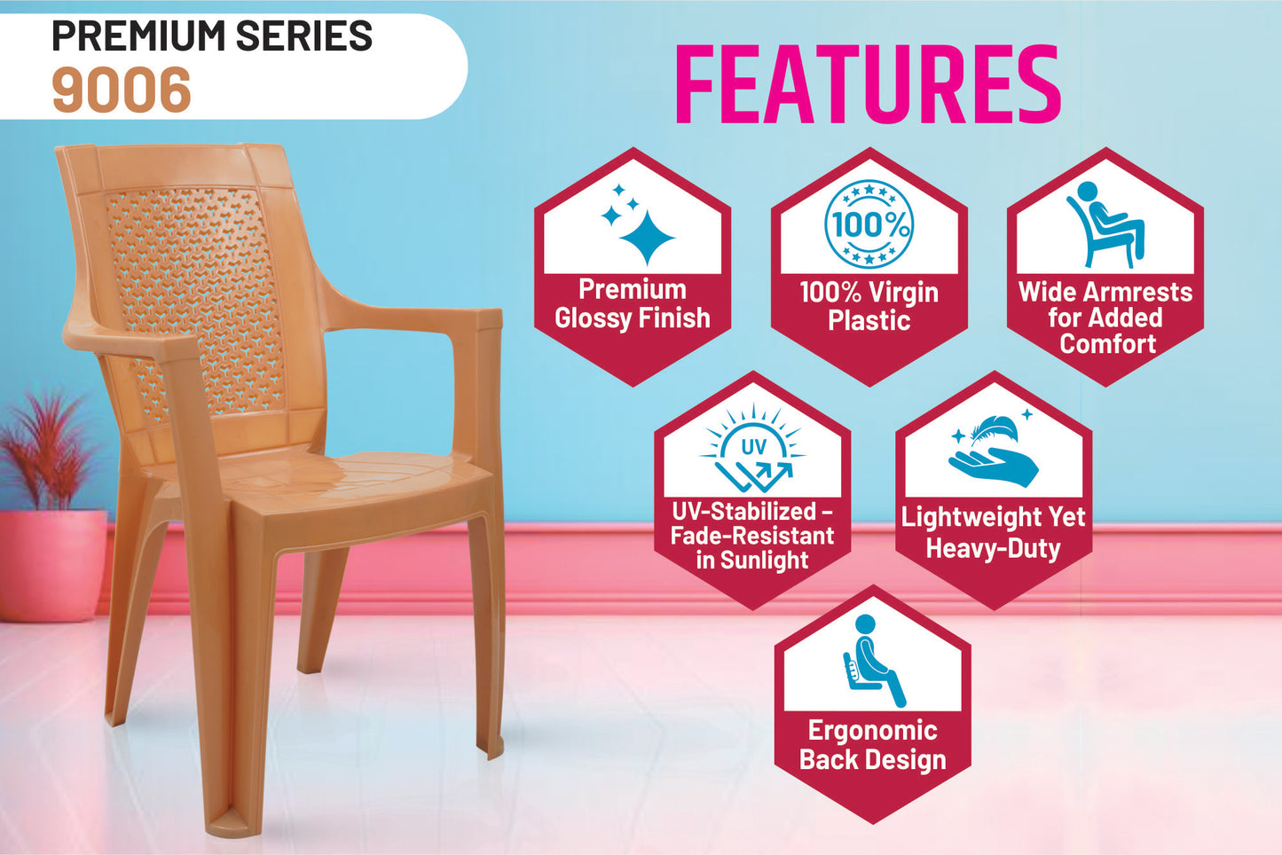 Italica 9006 Premium Plastic Chair